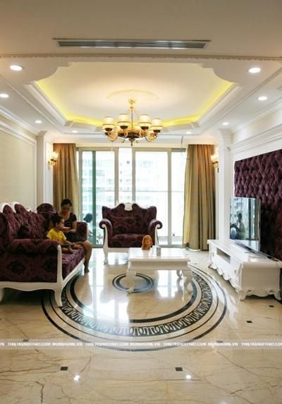 Thi công nội thất chung cư tân cổ điển Mandarin Garden Hòa Phát - Mr Hùng