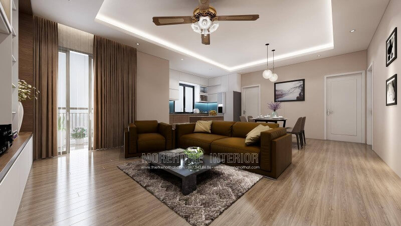 Bộ sofa thiết kế hiện đại với màu xanh mới mẻ ấn tượng Mẫu nội thất chung cư hiện đại