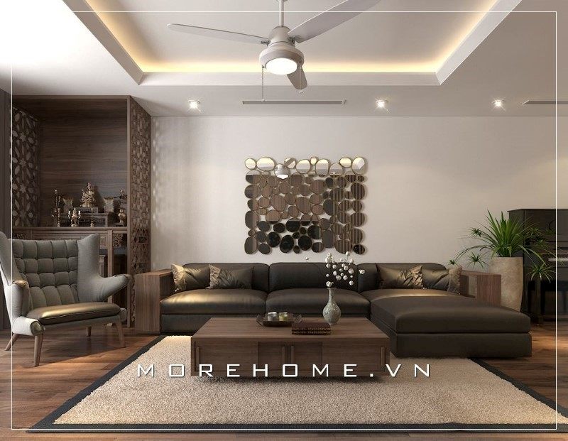 Ghế sofa được thiết kế theo phong cách hiện đại để làm cho không gian trở nên thân thiện và gần gũi hơn.